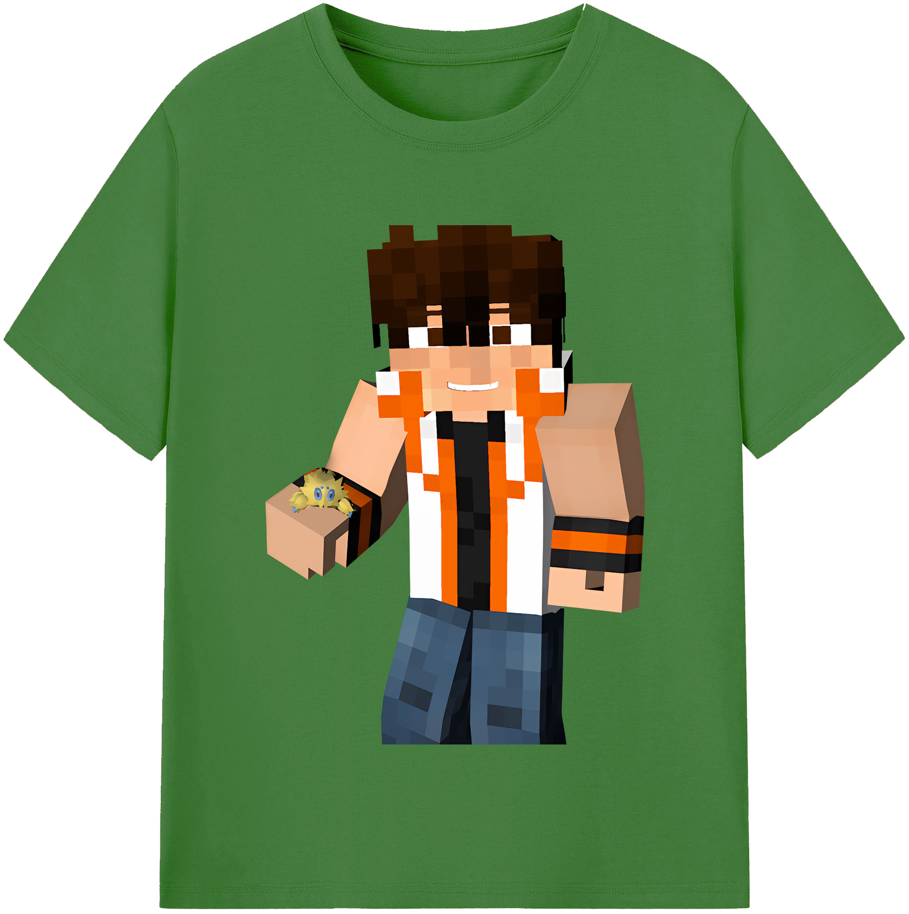（画像用） マインクラフト ブロックの世界 Minecraft MC Block world レディースカジュアルプリントTシャツ（綿100％）